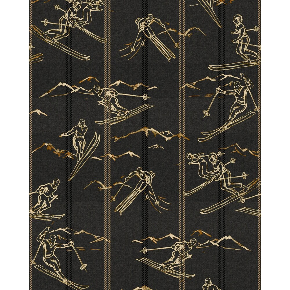 Signature gold-on-black ski wallpaper